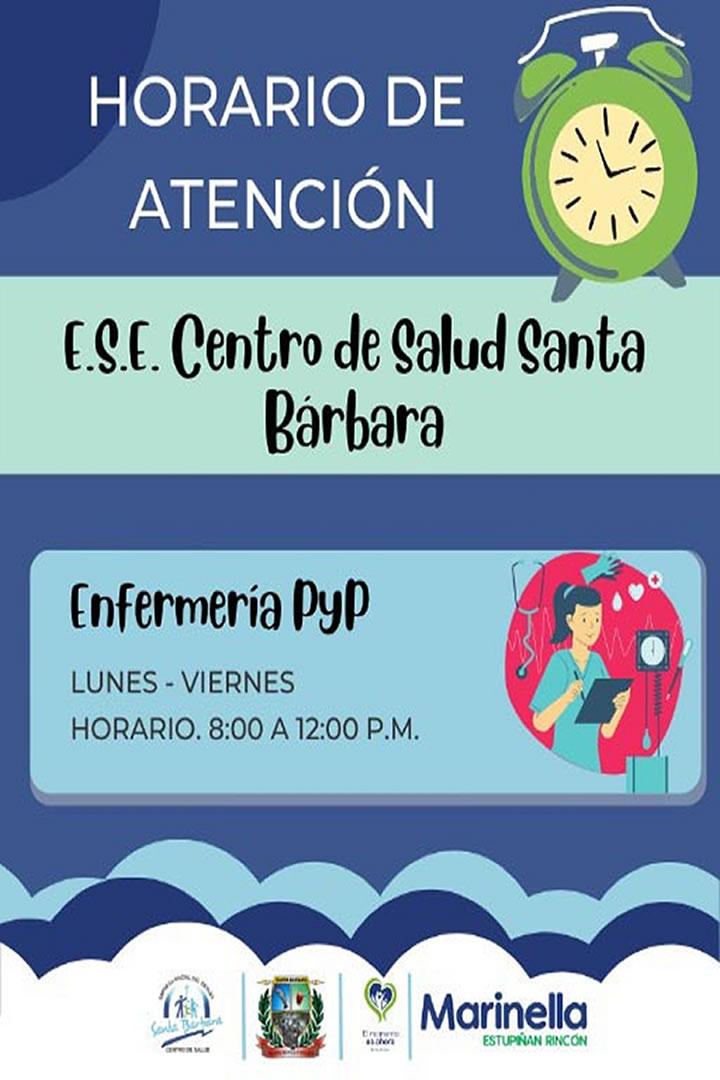 Horario de Arencón | foto | ESE HOSPITAL DE SANTA BARBARA