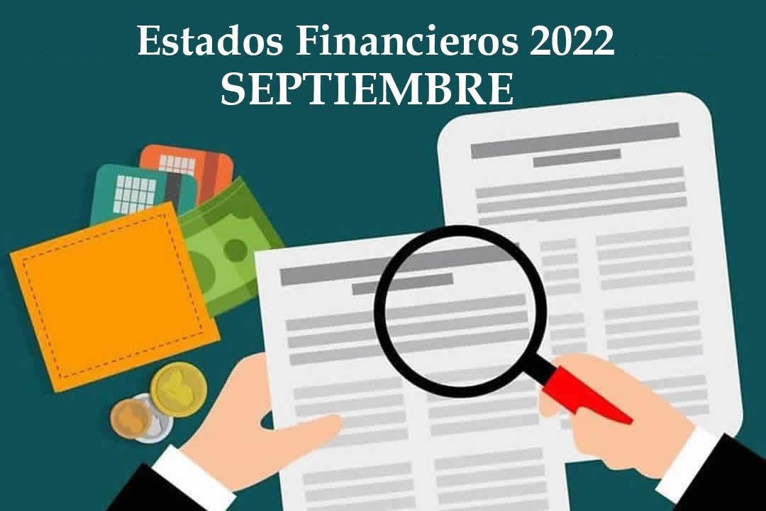 Estado Situación Financiera Septiembre 2022 | foto | ESE HOSPITAL DE SANTA BARBARA